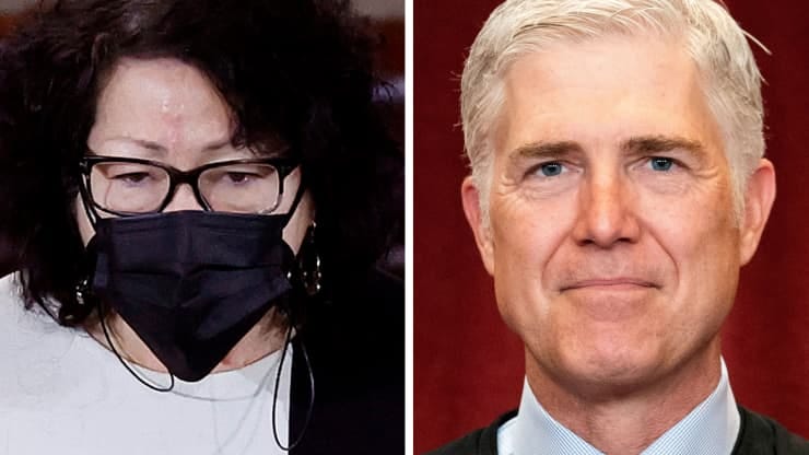 Supreme Court’s Gorsuch refused to wear mask despite request over Sotomayor’s Covid concerns, report says