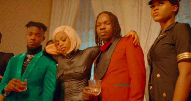 A still from the 'Mafo' music video by Naira Marley and Young John