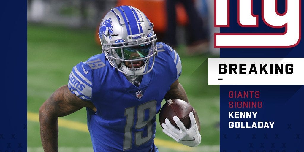NFL on Twitter: &quot;Giants, WR Kenny Golladay agree to four-year, $72 million  deal. (via @RapSheet) https://t.co/M7rU7Yp1Lp&quot; / Twitter