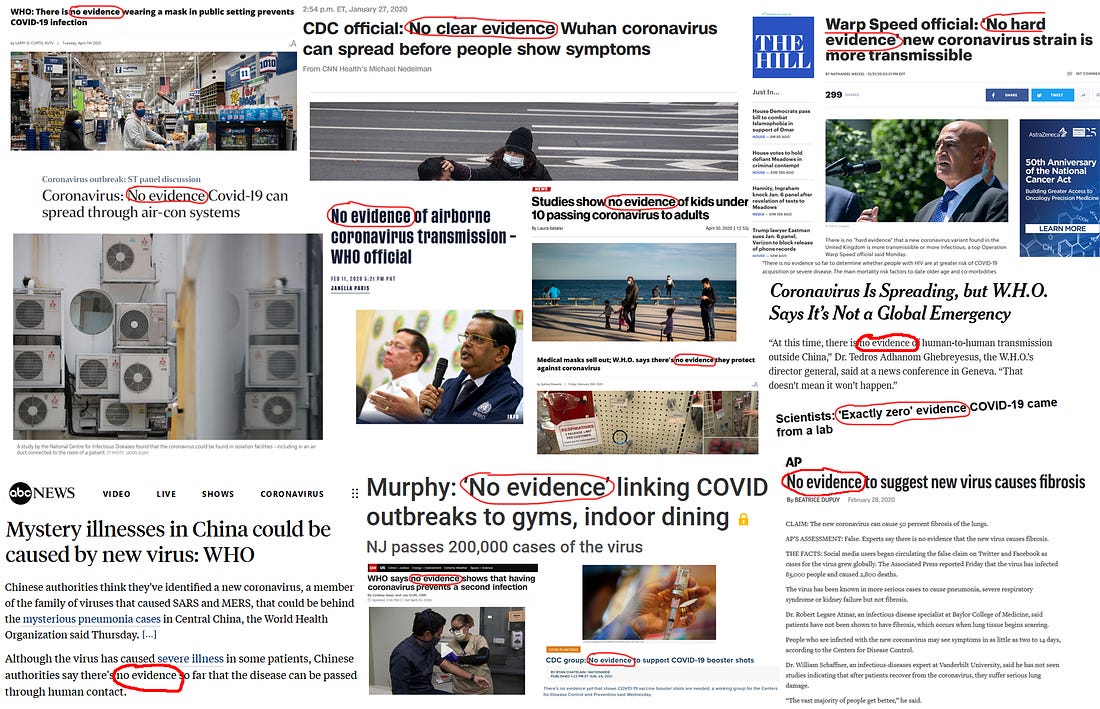 Collage of media outlet headlines