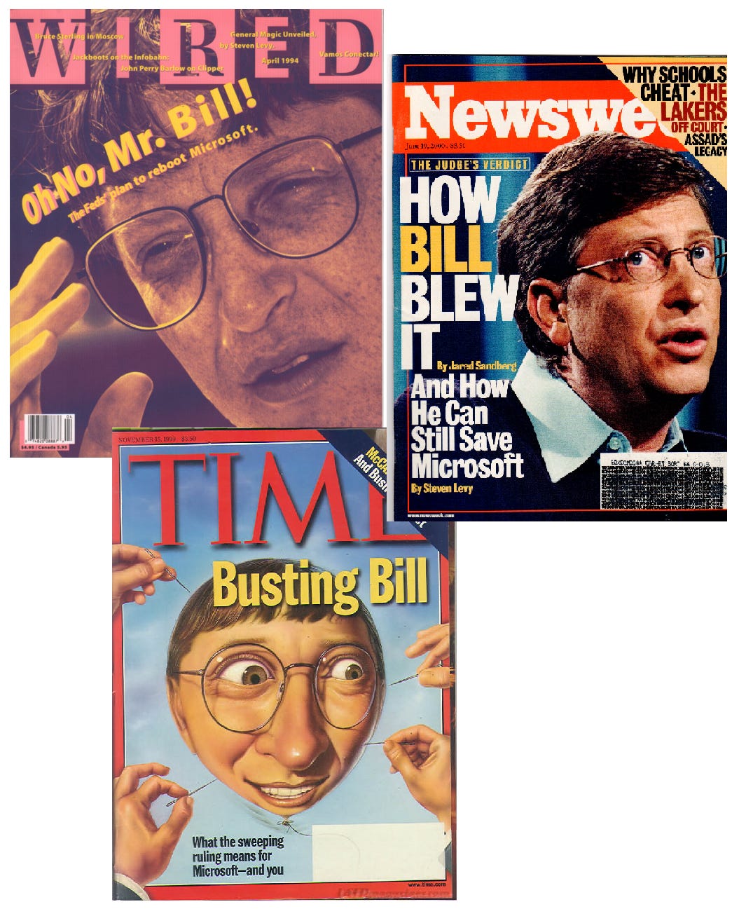 Wired: Oh No Mr Bill Newsweek: How Bill Blew It Time: Busting Bill