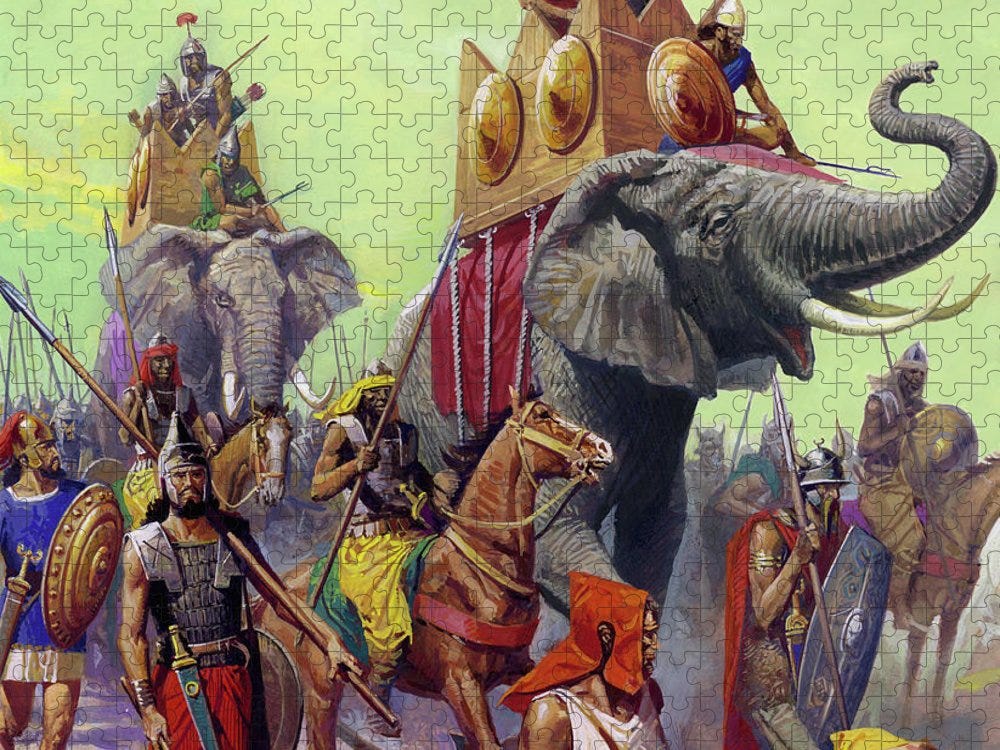 Hannibal?s Elephants Puzzle for Sale by Severino Baraldi