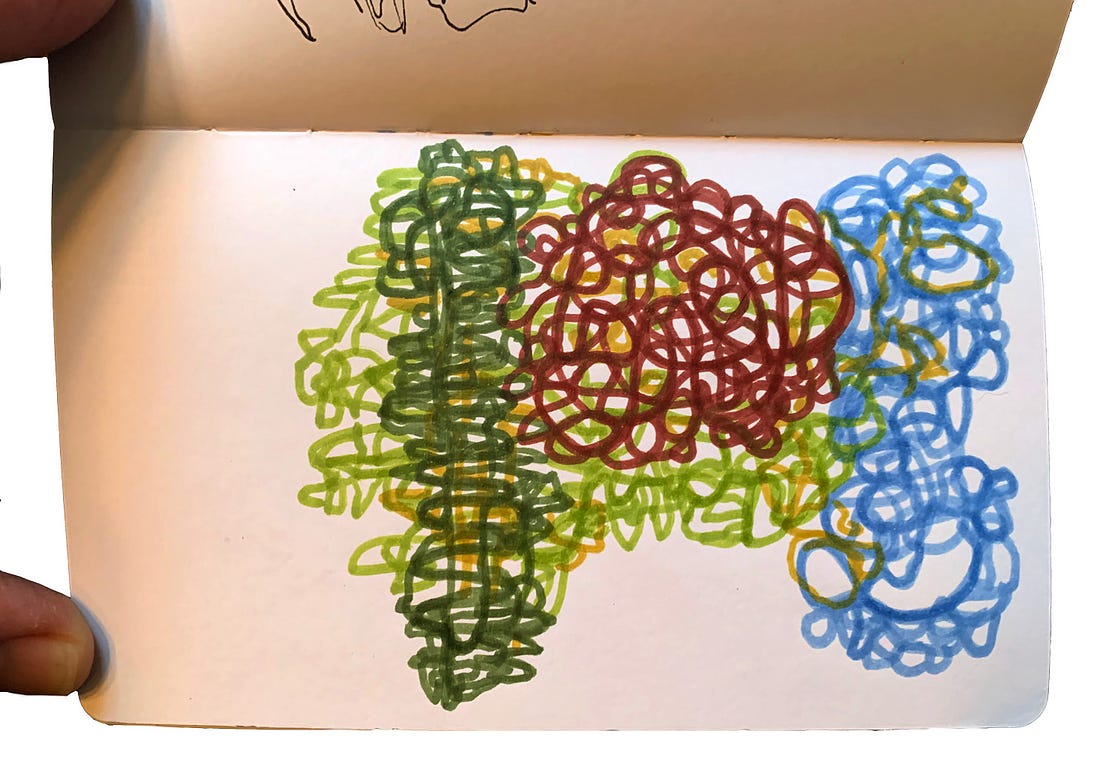 squiggles on a page