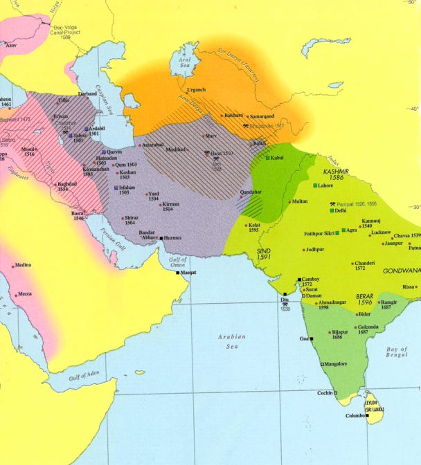 Map - Iran - Safavids & Neighbors