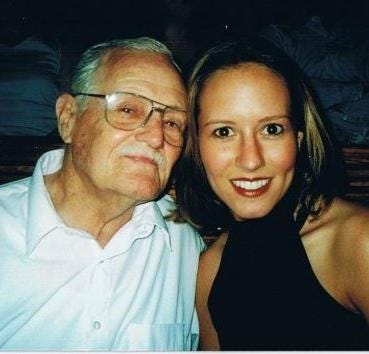 My father and me, May 2001.