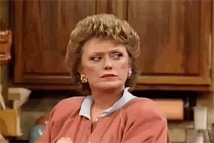 Blanche from Golden Girls looks someone up and down and gives side-eye. [gif]