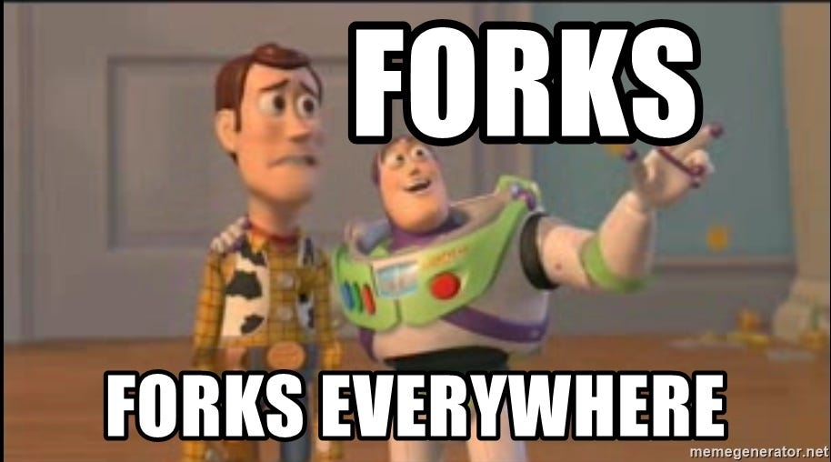 X, X Everywhere - FORKS FORKS EVERYWHERE