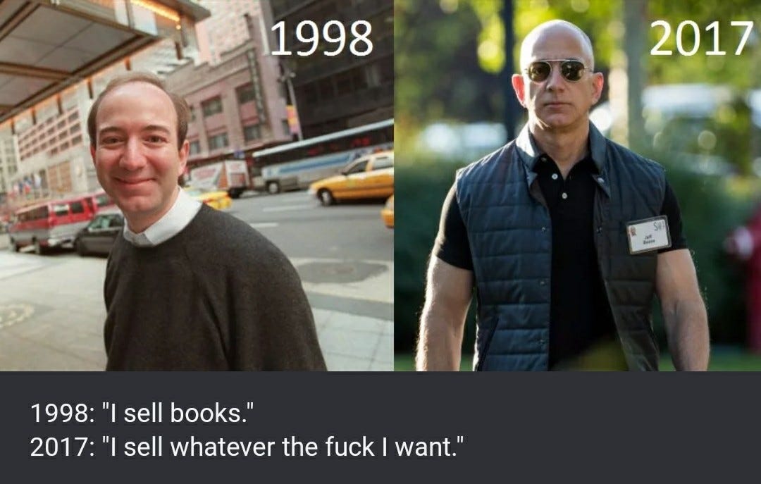 Image result for bezos books meme