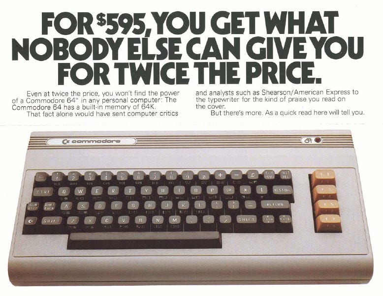 The Commodore 64 is a fascinating machine.  It is the single best selling computer model in human history.  The fact that the C64 still holds that tit