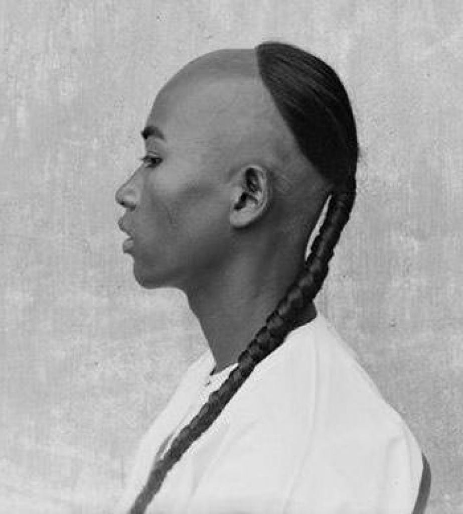 The Qing Dynasty imposed a distinct hairstyle on its Han subjects—the queue (辮子). A queue is the iconic 19th century Chinese hairstyle. The fron