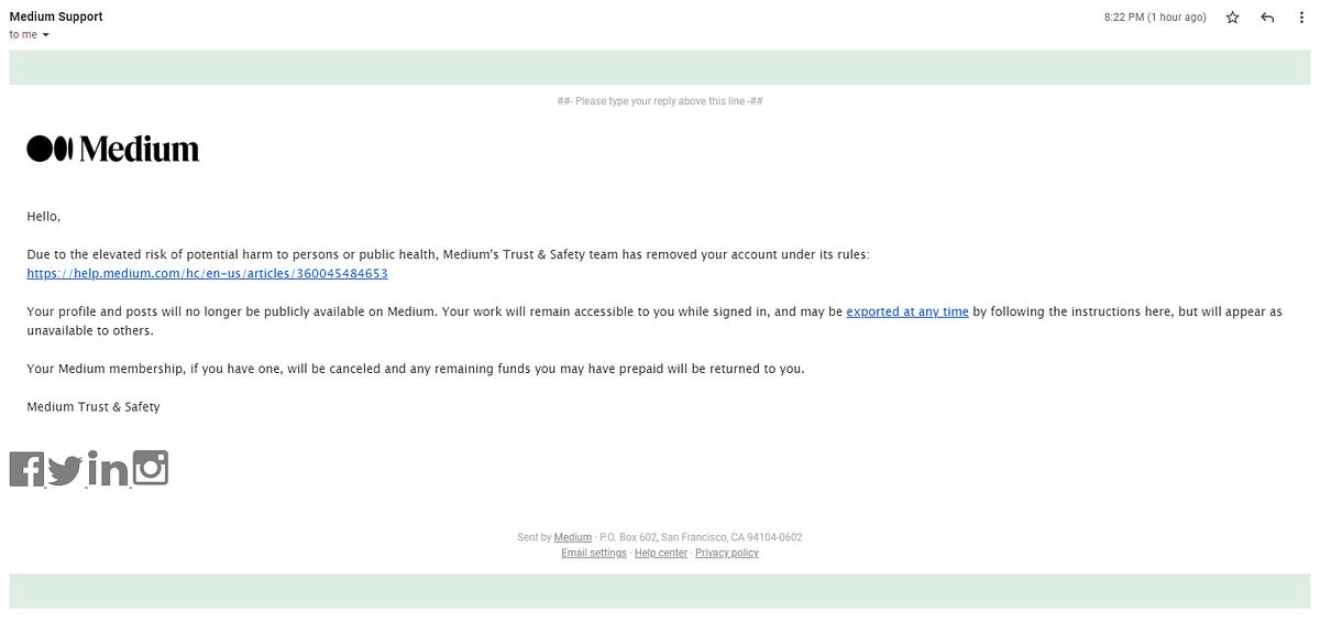 Medium's Medical Censorship