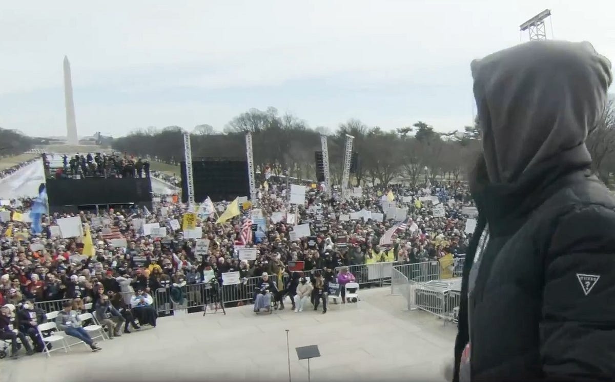 Report from Defeat the Mandates Protest