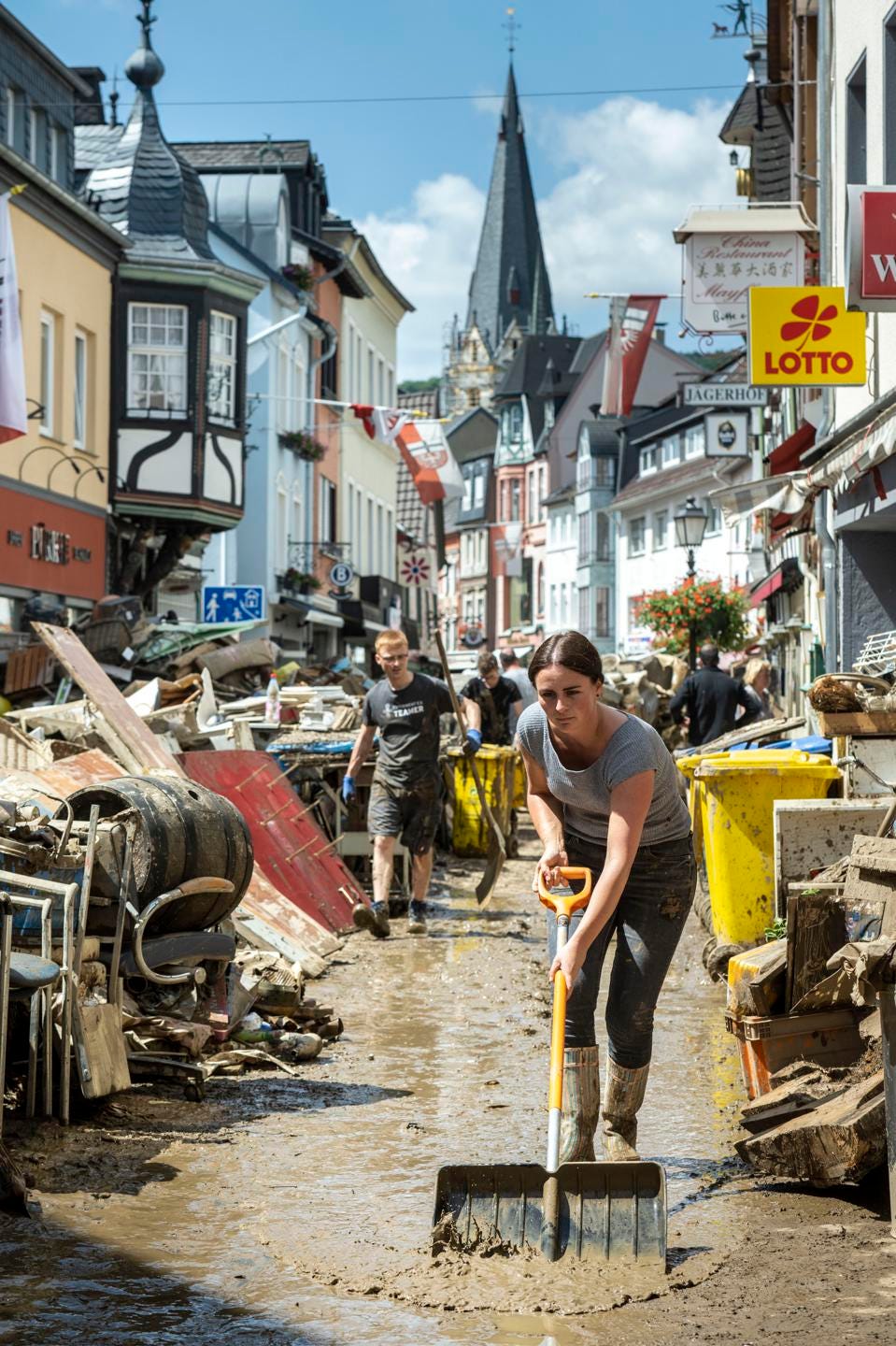 The floods in Europe that killed over 150 people in recent days were a result of climate change, many people say. “Deadly Floods Show World Unprepar