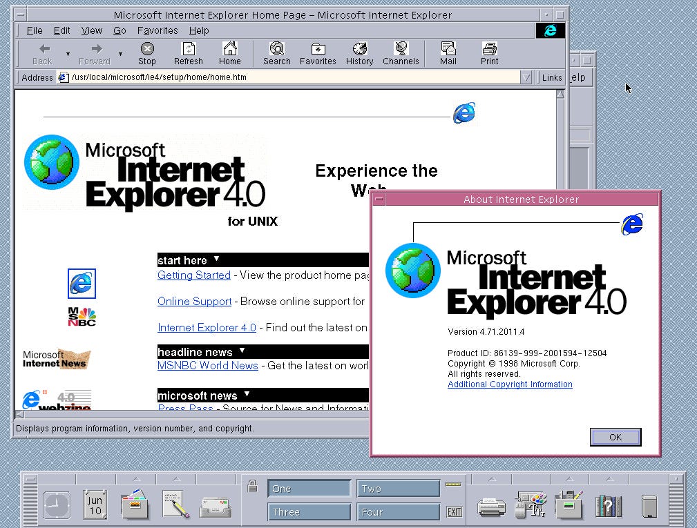 Internet Explorer... for UNIX? Yes. It's real.