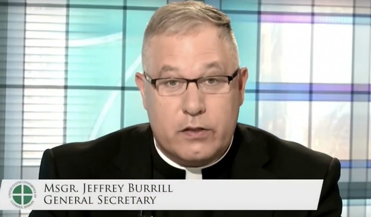 Monsignor Jeffrey Burrill, former general secretary of the U.S. bishops’ conference, announced his resignation Tuesday, after The Pillar found evide