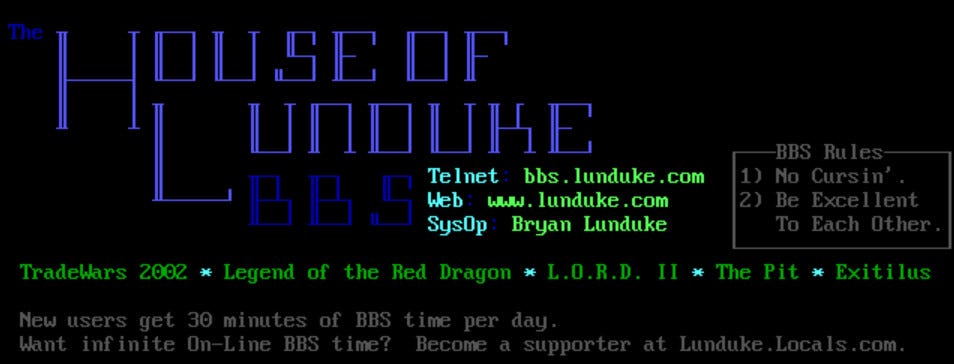 The House of Lunduke BBS