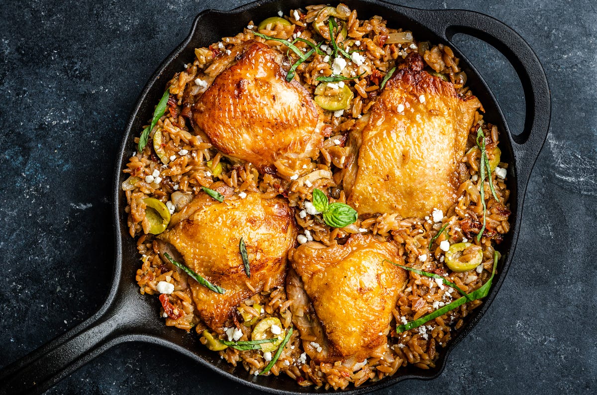 one-pot crispy chicken and orzo - by caroline chambers - What To Cook ...