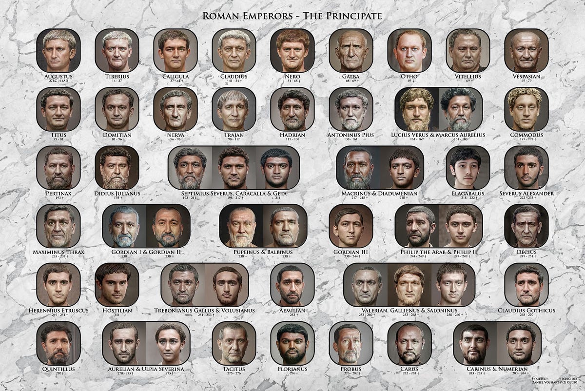 What Did the Roman Emperors Really Look Like? - by Glenn Meder - The
