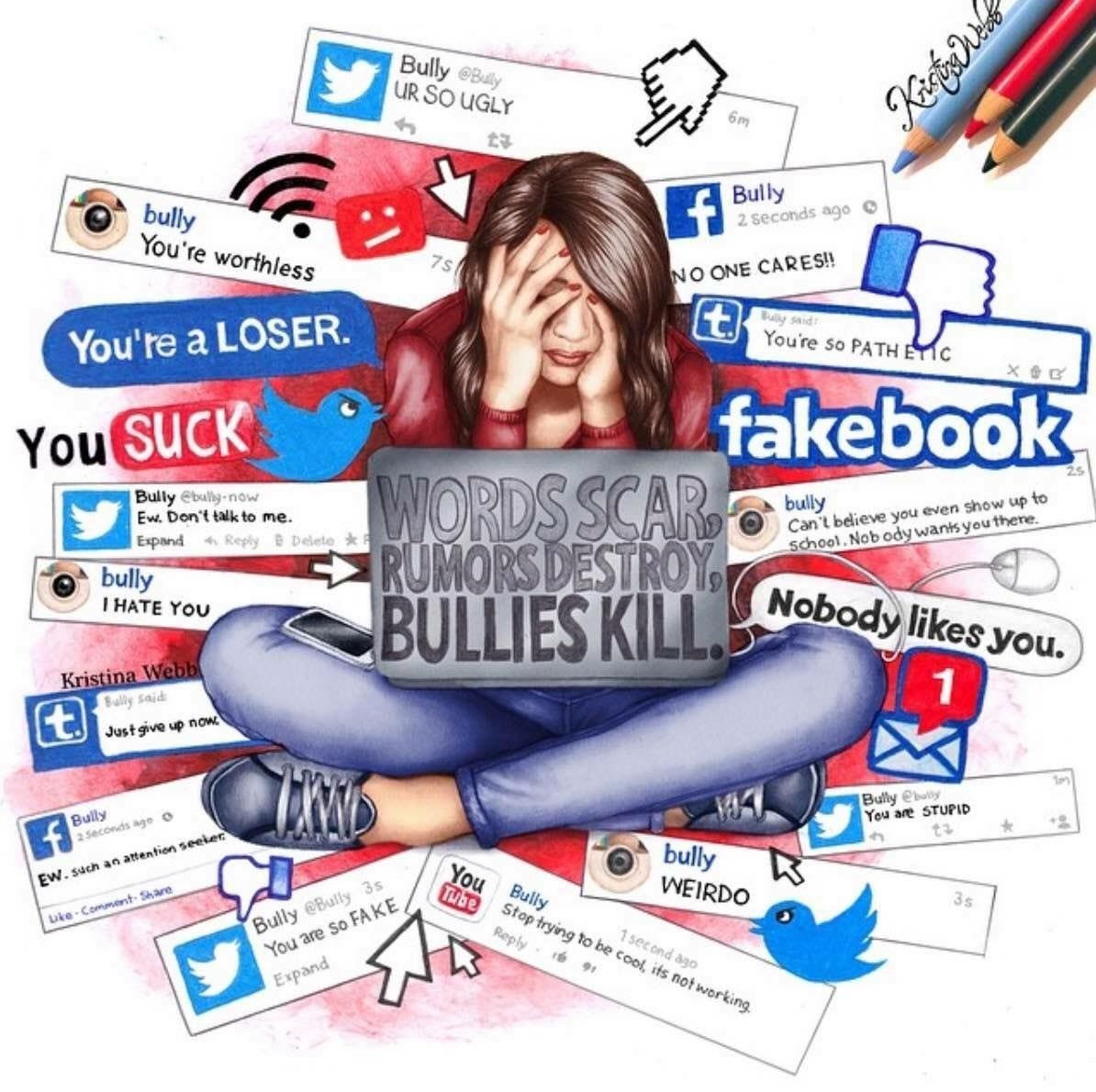 Cyberbullying - Bullying behind the screen. - It's not a child's play!