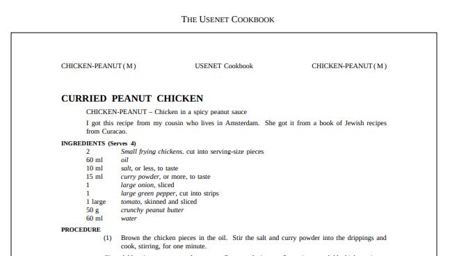 The USENET Cookbook: One of the earliest digital publications