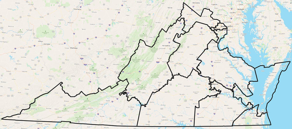 Congressional Redistricting in Virginia (20232033)