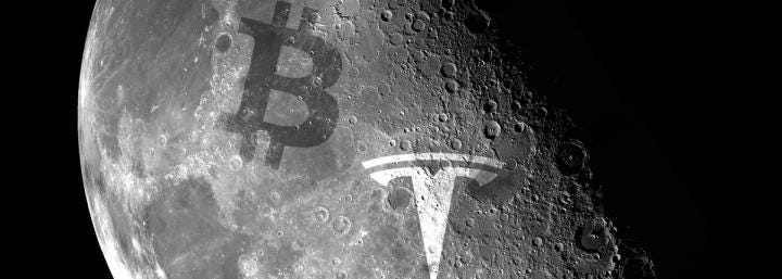 Tesla’s stock price going to the moon reminds investors of Bitcoin’s $20K run