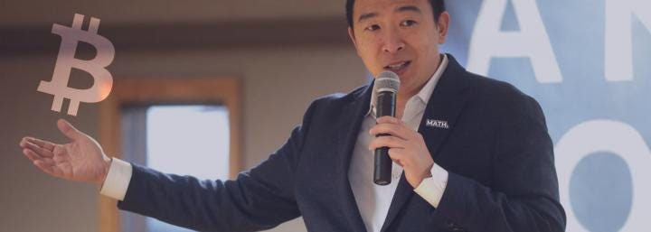 Crypto just lost its pro-Bitcoin candidate as Andrew Yang drops out of the U.S. presidential race