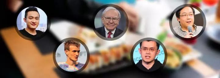 Justin Sun invites the founders of Ethereum, Litecoin, and Binance to lunch with Warren Buffett