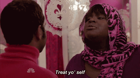 parks and recreation treat yo self GIF parks and recreation treat yo self GIF