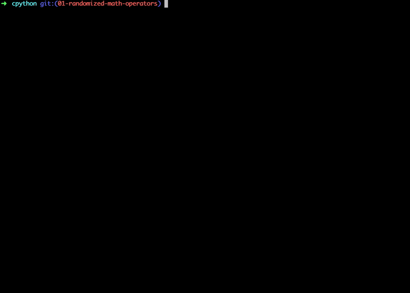 Random Math Operator in Python