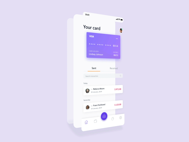 GIF of neobank app GIF of neobank app