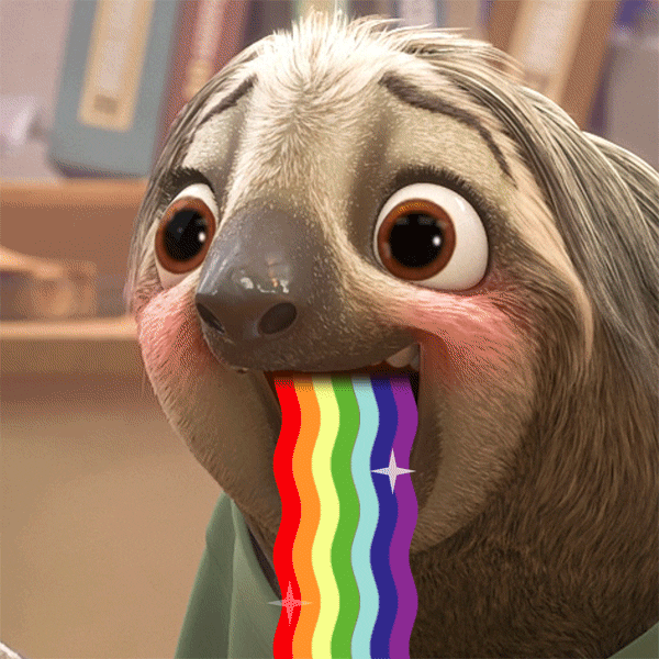 rainbow throw up GIF by Disney Zootopia