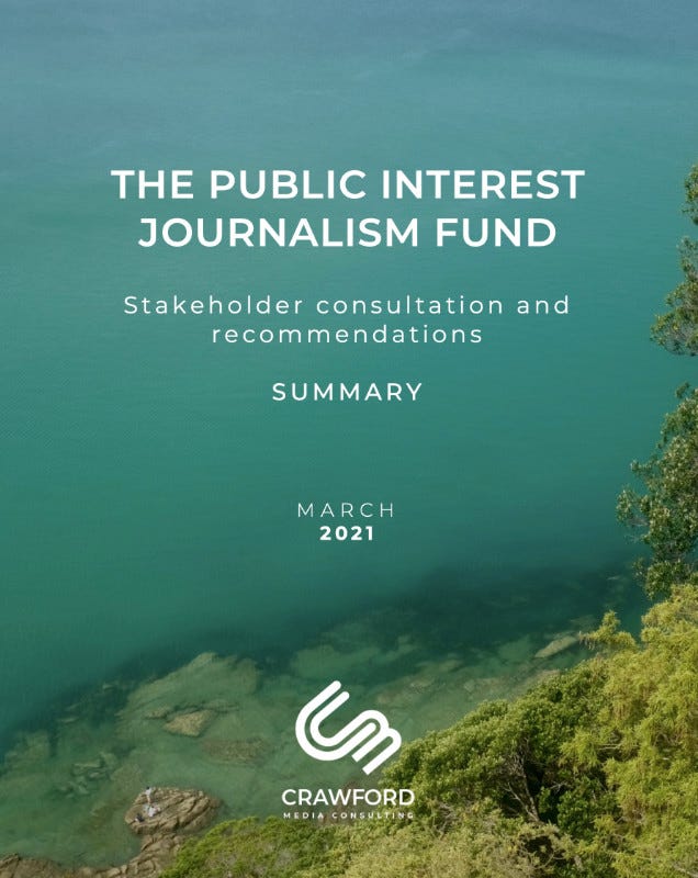 The PIJF stakeholder report looked at funding public interest journalism in New Zealand