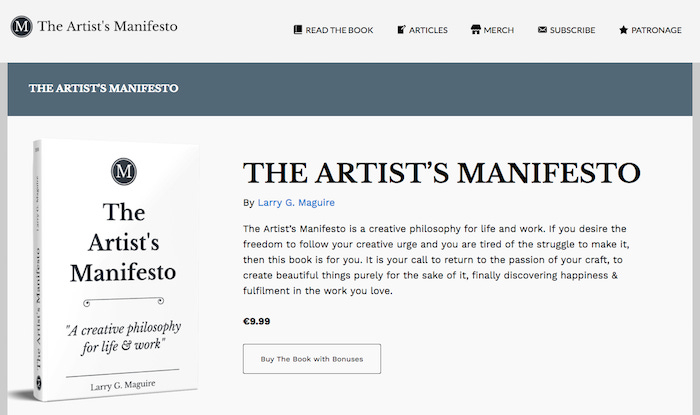 Manifesto Book Launch Website Screenshot Manifesto Book Launch Website Screenshot