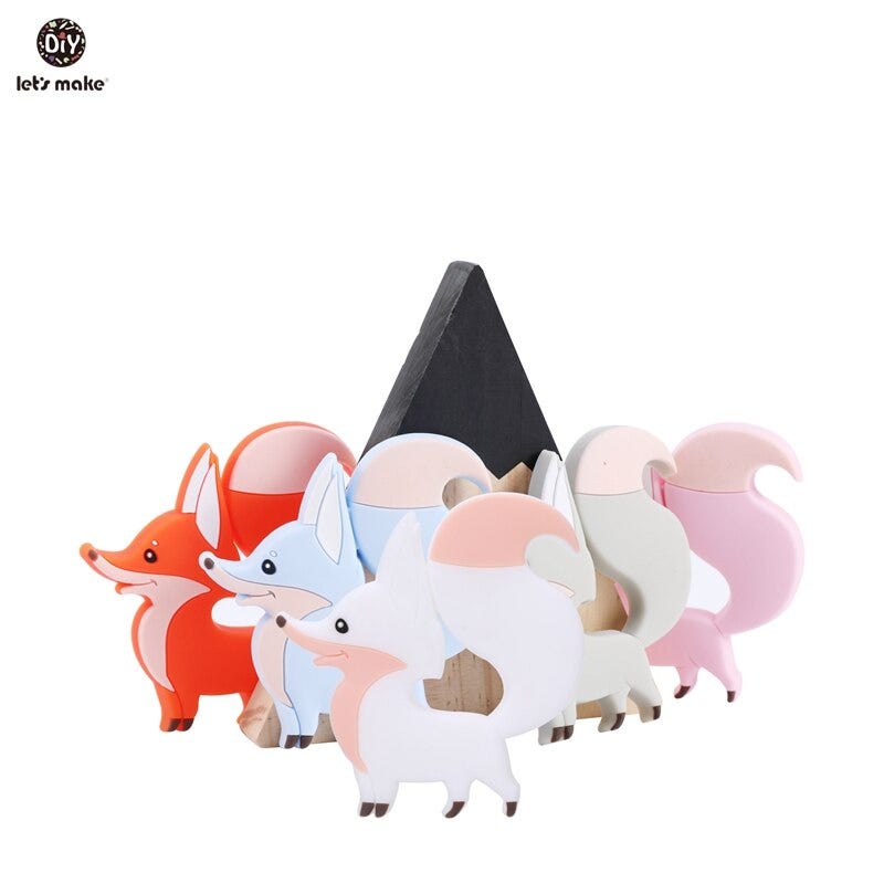 tiny fox teethers