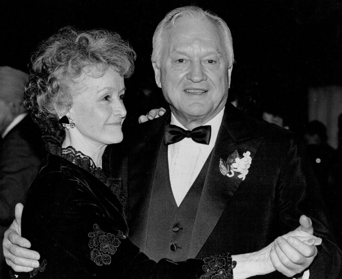 Ermalee and Walter Hickel hit the dance floor in January of 1991. (Anchorage Times Archive) Ermalee and Walter Hickel hit the dance floor in January of 1991. (Anchorage Times Archive)
