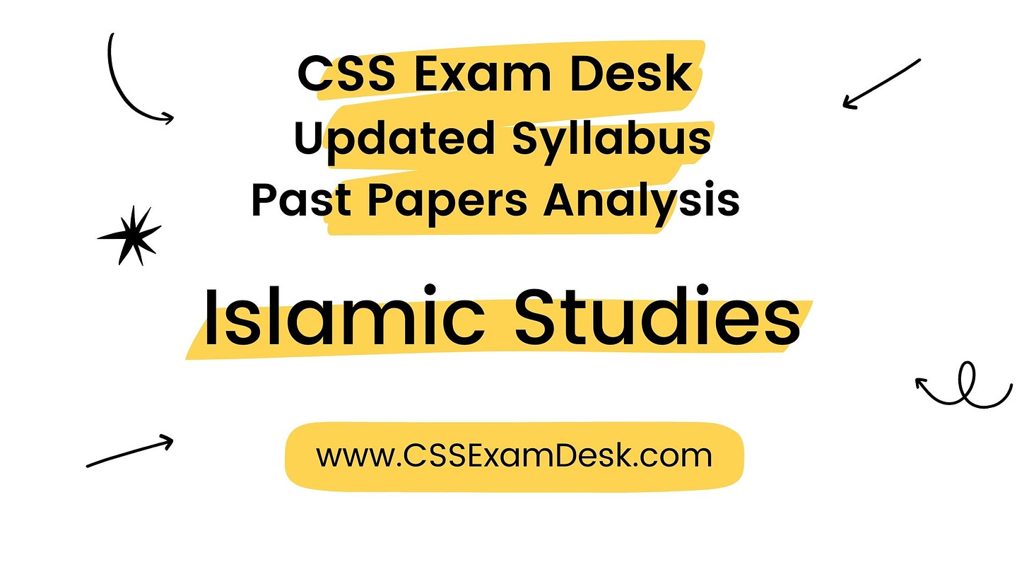 Islamic Studies Syllabus for CSS 2022