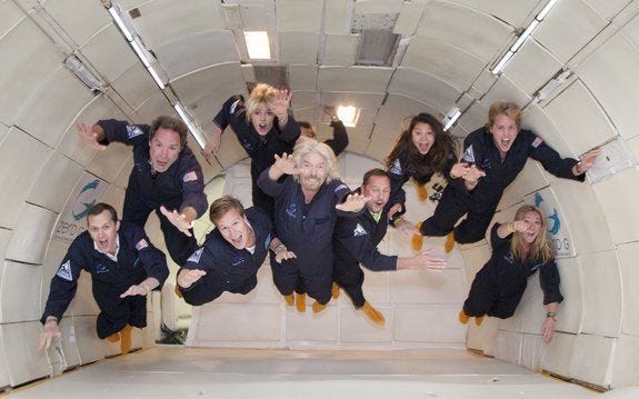 Virgin Galactic's Billionaire Founder Sir Richard Branson Takes Zero-G Flight Virgin Galactic's Billionaire Founder Sir Richard Branson Takes Zero-G Flight