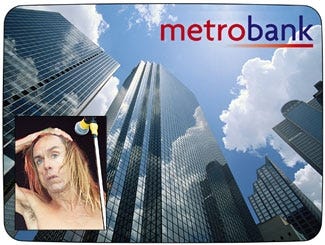 A scene from the new Metrobank ad, which features a song by longtime heroin addict Iggy Pop (inset). A scene from the new Metrobank ad, which features a song by longtime heroin addict Iggy Pop (inset).