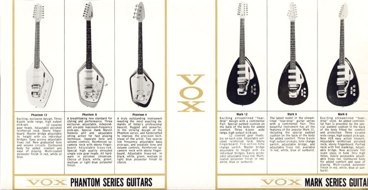 1965 Vox &#39;King of the Beat&#39; Catalog, Page 6: Phantom and Mark Series &gt;&gt;  Vintage Guitar and Bass
