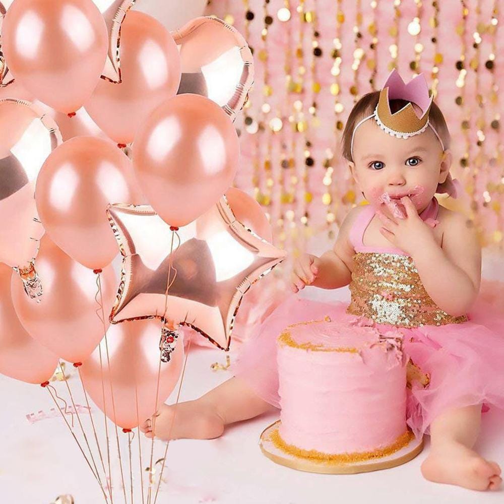 48pcs Happy Birthday Decoration Balloons Rose Gold Letter Foil Ballons Birthday Party Decorations Globos Balony Anniversaire Home Garden Festive Party Supplies