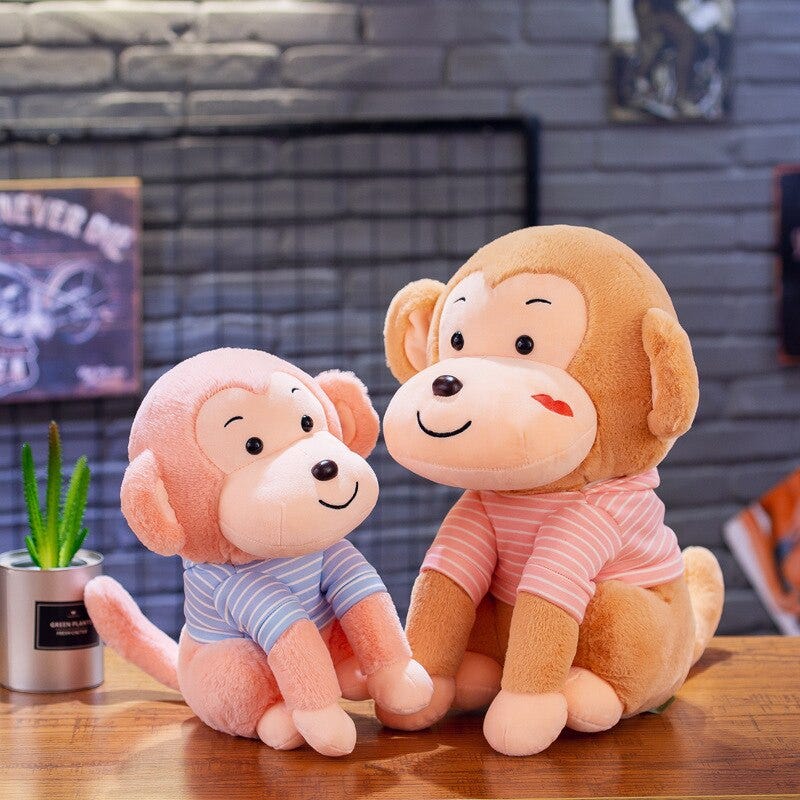 valentine's day monkey stuffed animal