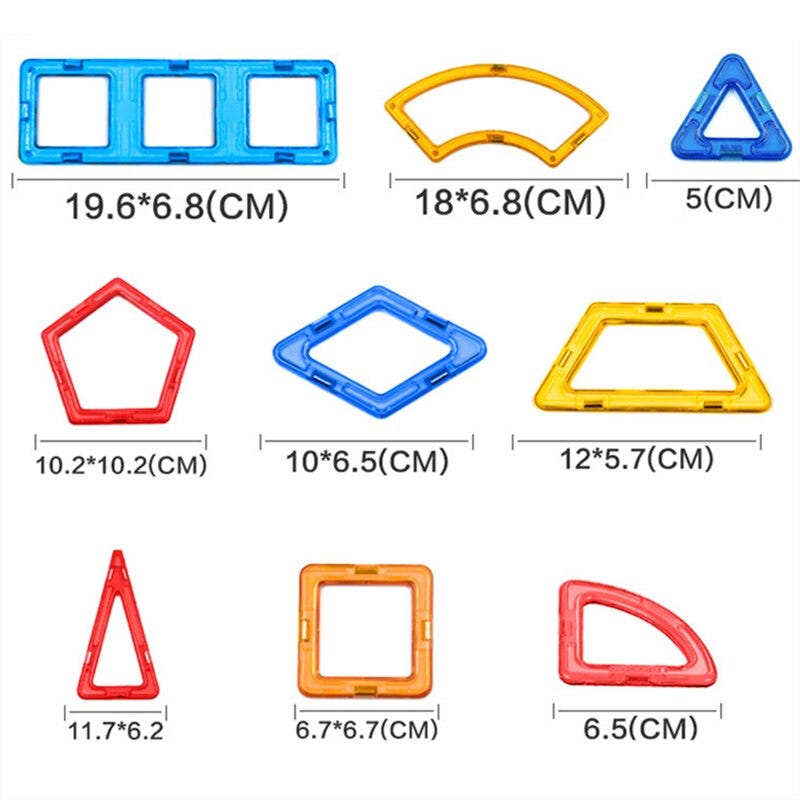 square and triangle magnet toys