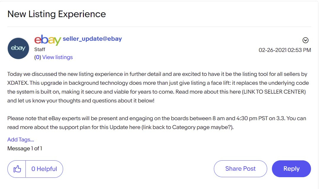 eBay Spring Seller Update New Listing Experience