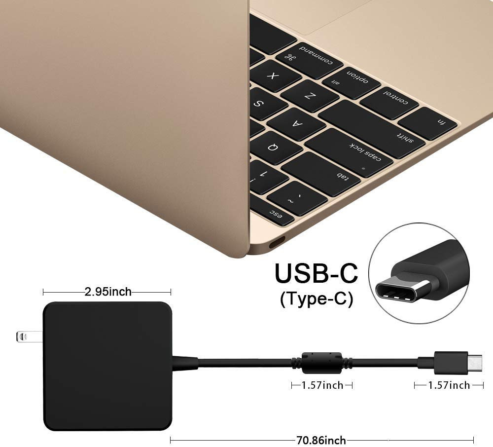 Type-c USB-C 45W 65W 90W Charger for Apple MacBook pro Laptop Power charger Adapter A1534 A1706 A1707 A1708 Lenovo Asus HP De Type-c USB-C 45W 65W 90W Charger for Apple MacBook pro Laptop Power charger Adapter A1534 A1706 A1707 A1708 Lenovo Asus HP De