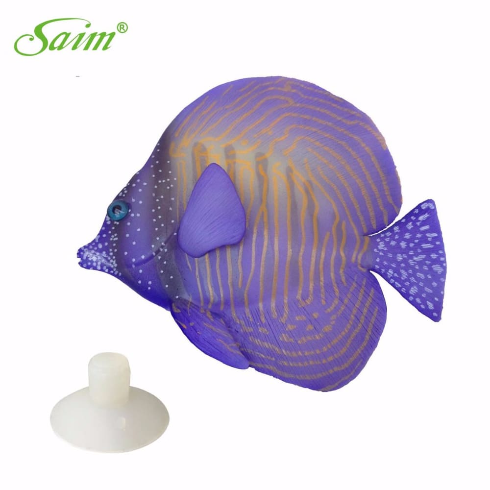 714321848 3 5 Quot Floating Fish Aquarium Decorations Artificial Fish Tank Ornaments Acuarios Rubber Stripe Floating Fishes Decoration Supply Home Garden Pet Products