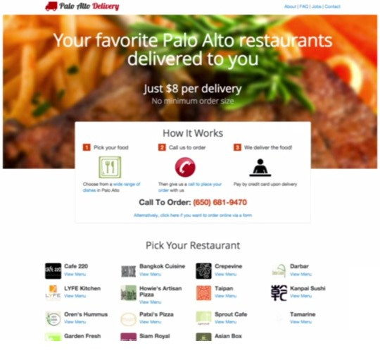 Image result for doordash original landing page