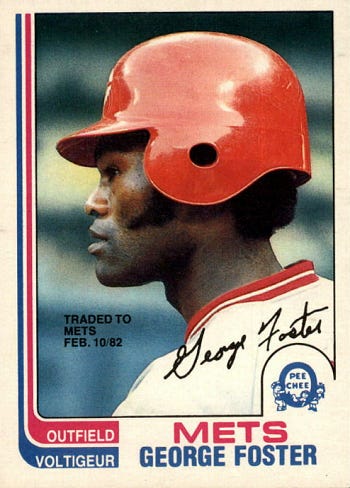 At Auction: Early George Foster all star baseball card