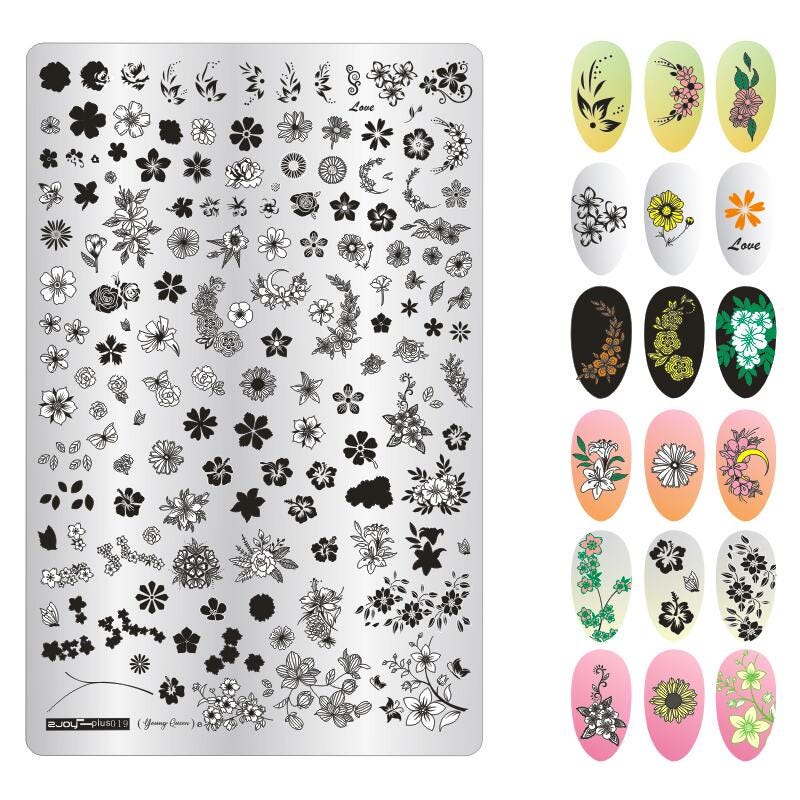 Nail Stamping Template 9.5*14.5cm Flower Mandala Flower Vine Boat Nail Art Stamping Plate Zjoy-Plus Stencil for Nail Art Nail Stamping Template 9.5*14.5cm Flower Mandala Flower Vine Boat Nail Art Stamping Plate Zjoy-Plus Stencil for Nail Art