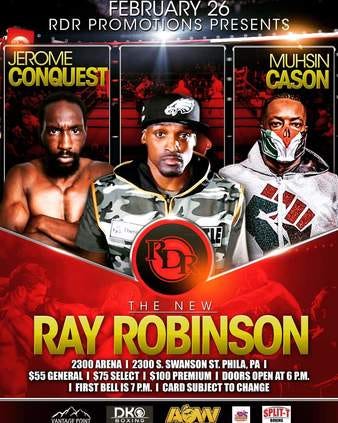 Ray Robinson vs. Cleotis Pendarvis, Robinson vs. Pendarvis | Boxing Bout |  Tapology